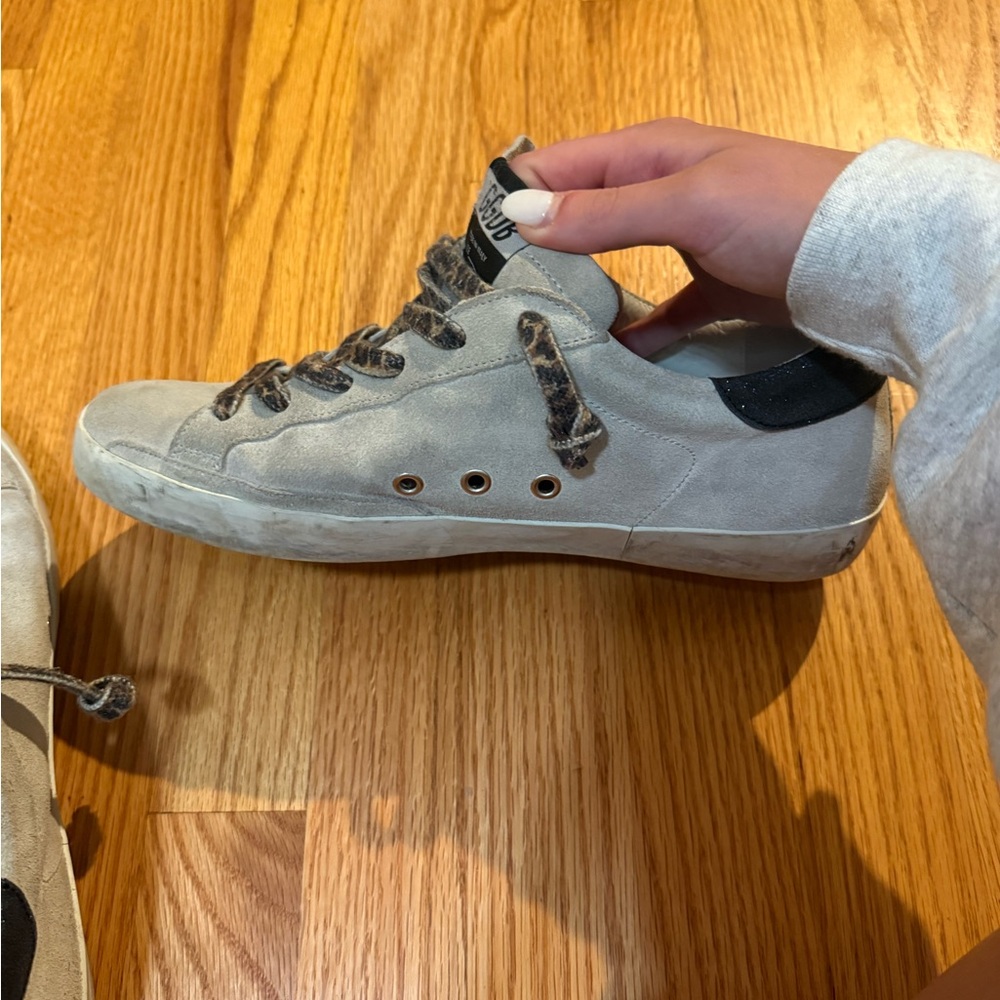 Golden Goose Gray and Black Sneakers with Suede Finish - Picture 8 of 9